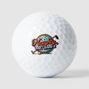 Balles De Golf Inscription drôle sur la coquine perdue