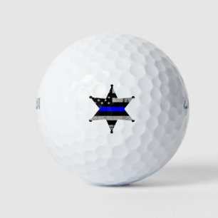 Balles De Golf Insigne des shérifs de police de la ligne bleue mi