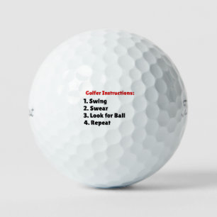 Balles De Golf Instructions pour les golfeurs 1. Coudre 2. Jure 3