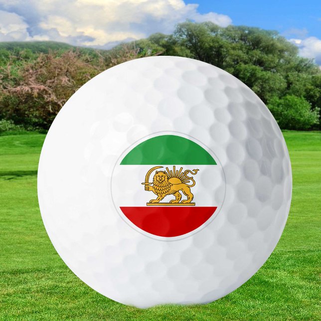 Balles De Golf Iran Golf Balls, Drapeau Perse, Shah d'Iran (Créateur téléchargé)