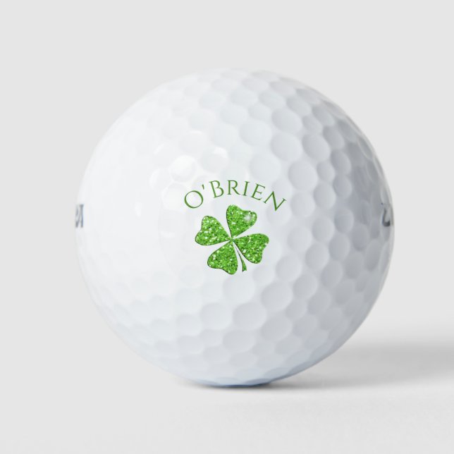 Balles De Golf Irlandais Luck Clover Monogramme Golf Balls (Devant)