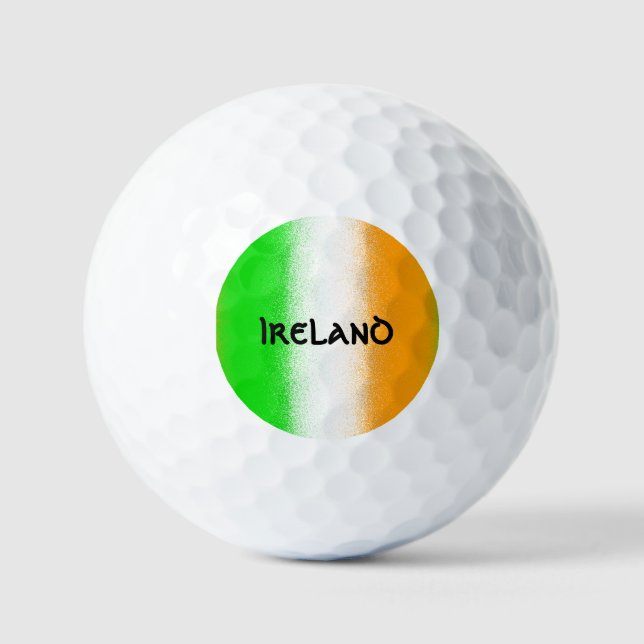 Balles De Golf Irlande vert - Blanc - Orange Irlandais Drapeaux (Recto)