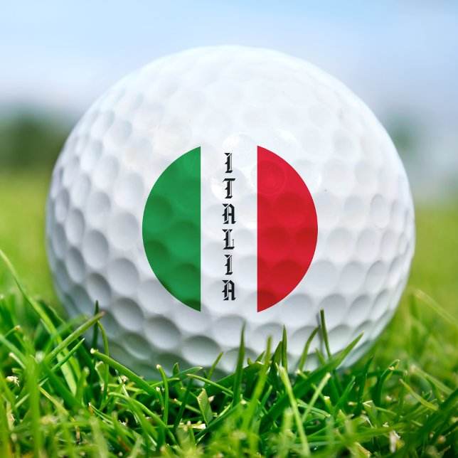 Balles De Golf Italie Drapeau italien Rouge Blanc Vert Italia (Italy Italian flag Italia golf ball)