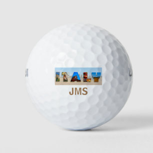 Balles De Golf Italie Monogramme Initiales Nom Italie Photos de V