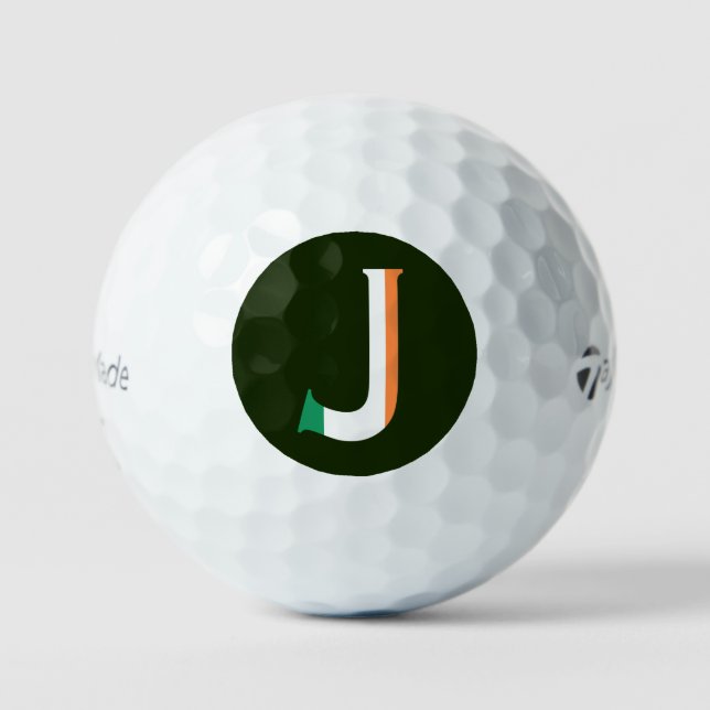 Balles De Golf J Monogram superposé sur le drapeau irlandais tmtp (Recto)