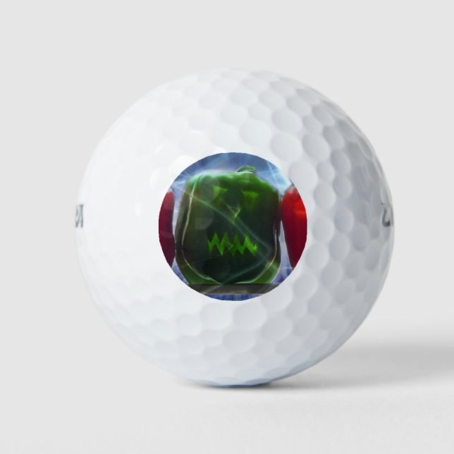 Balles De Golf Jack-o'-lantern Bell Peppers (Devant)