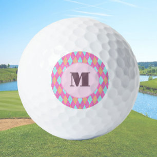 Balles De Golf Jacquard de preppy rose rouillé femme monogramme p