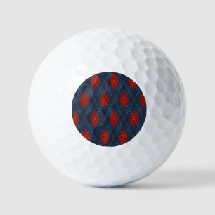Balles De Golf Jacquard Royal Bleu Motif de Noël