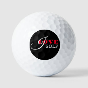 Balles De Golf J'adore le golf (ajoutez votre texte) Black Valent