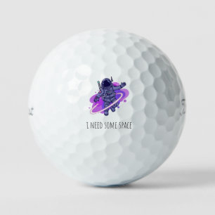 Balles De Golf 'J'ai Besoin d'un Peu d'Espace' Cadeau d'Astronaut