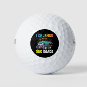 Balles De Golf J'ai broyé 2e année Monster Truck Graduation
