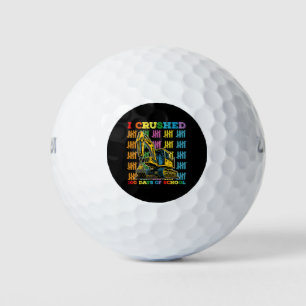 Balles De Golf J'Ai Écrasé 100 Jours D'Excavateur Scolaire