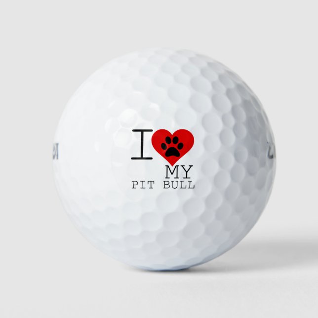 BALLES DE GOLF J'AI LE COEUR DE MON BULLE DE PIT (Devant)