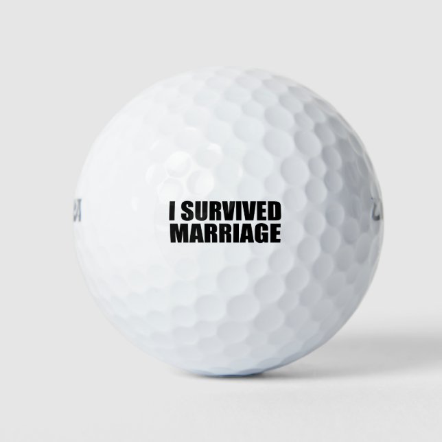 Balles De Golf J'ai survécu au mariage (Devant)