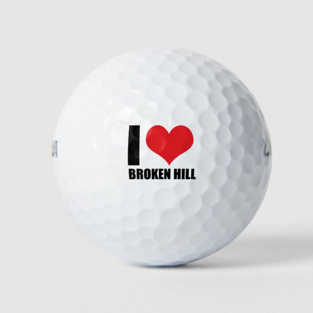 Balles De Golf J'aime Broken Hill (Devant)