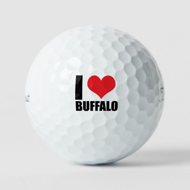 Balles De Golf J'aime Buffalo (Recto)