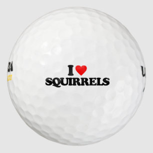 BALLES DE GOLF J'AIME DES ÉCUREUILS