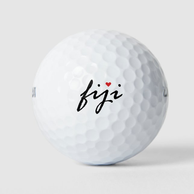 Balles De Golf J'aime Fidji (Devant)