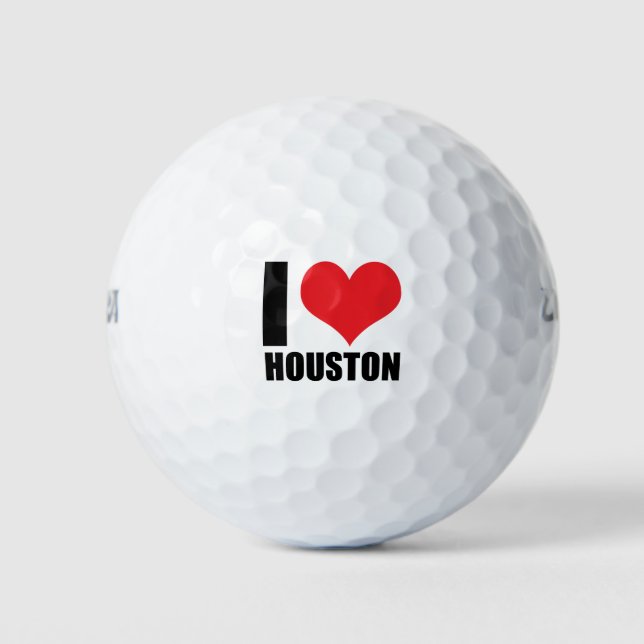 Balles De Golf J'aime Houston (Devant)