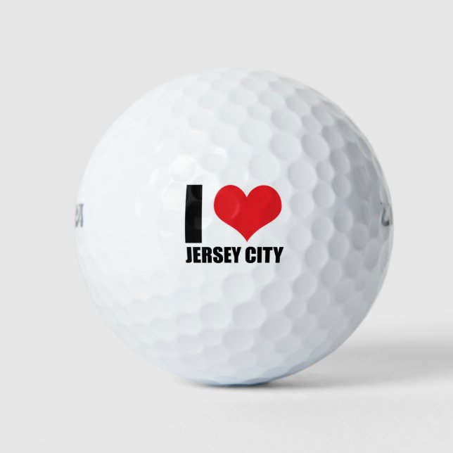 Balles De Golf J'aime Jersey City (Devant)