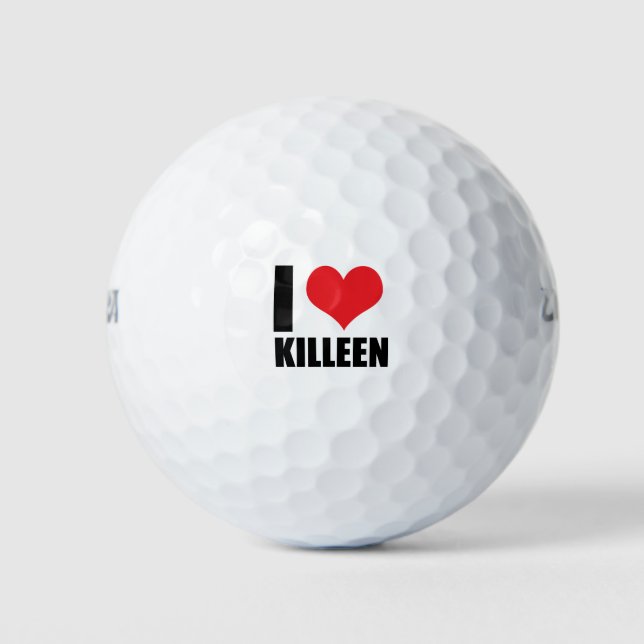 Balles De Golf J'aime Killeen (Devant)