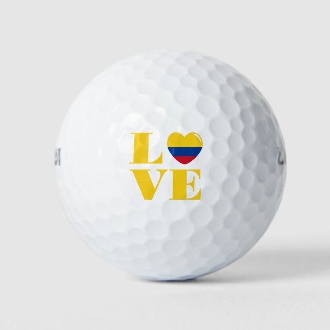 Balles De Golf J'aime la Colombie (Devant)