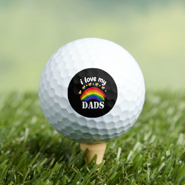 Balles De Golf J'aime la fierté arc-en-ciel de mes papas (T-shirt Insitu)