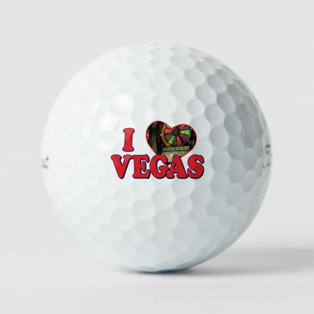 Balles De Golf J'aime Las Vegas Slots (Recto)