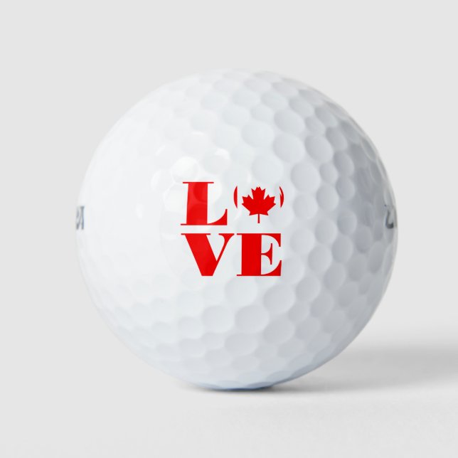 Balles De Golf J'aime le Canada (Devant)