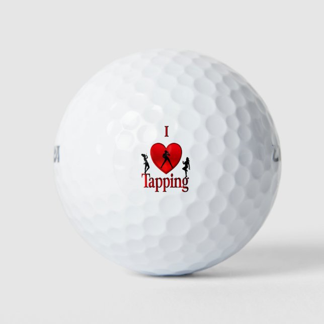 Balles De Golf J'aime le claquettes (Devant)