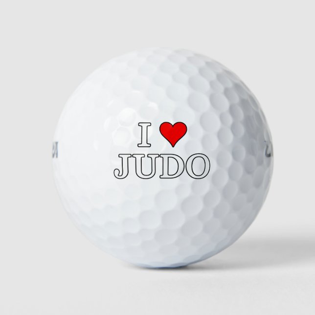 Balles De Golf J'aime le judo (Devant)
