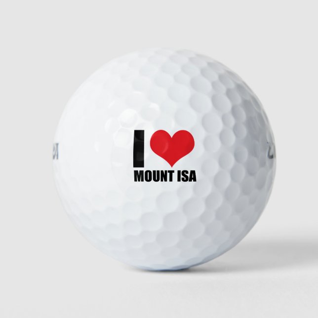 Balles De Golf J'aime le Mont Isa (Devant)