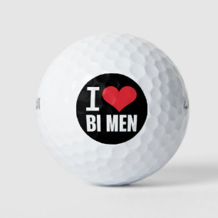 Balles De Golf J'aime les hommes bisexuels Bi Fierté bisexuelle F