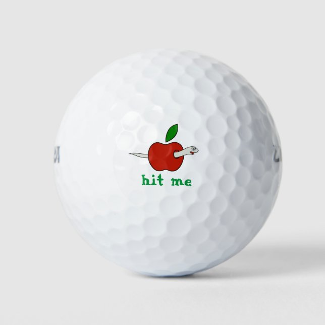 BALLES DE GOLF J'AIME LES POMMES (Devant)
