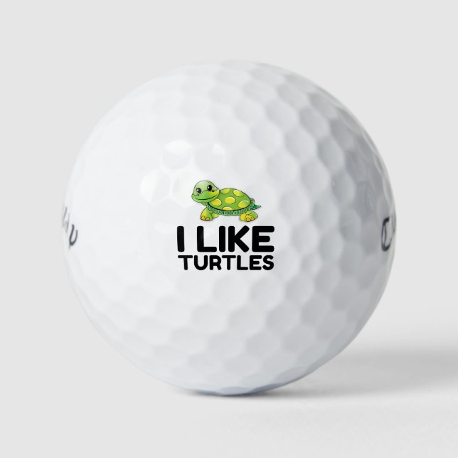 Balles De Golf J'Aime Les Tortues (Devant)
