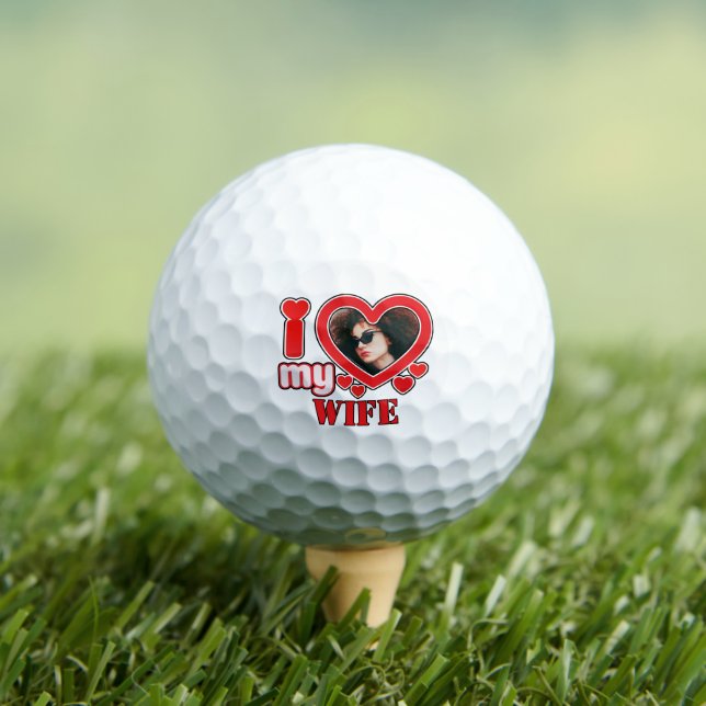 Balles De Golf J'Aime Ma Femme Personnalisée (T-shirt Insitu)