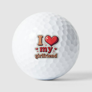 Balles De Golf J'aime ma petite amie personnalisé
