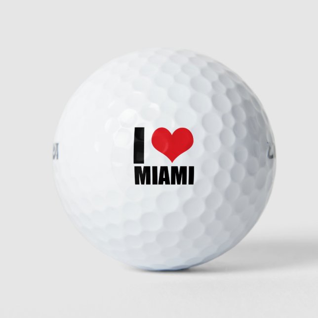 Balles De Golf J'aime Miami (Devant)