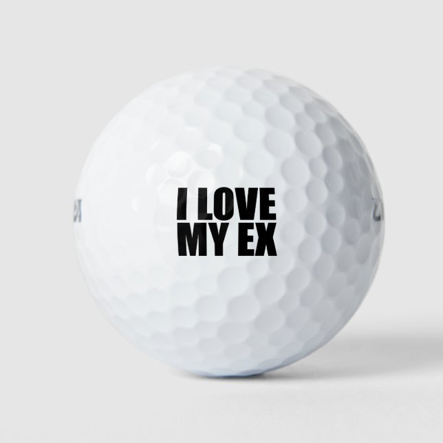 Balles De Golf J'aime mon ex (Devant)