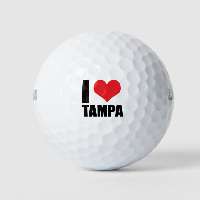 Balles De Golf J'aime Tampa (Devant)