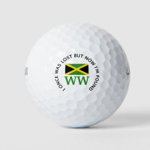Balles De Golf JAMAÏQUE MONOGRAMME personnalisé chrétien perdu re