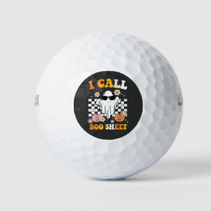 Balles De Golf J'Appelle Boite Feuille Halloween Retro Ghost