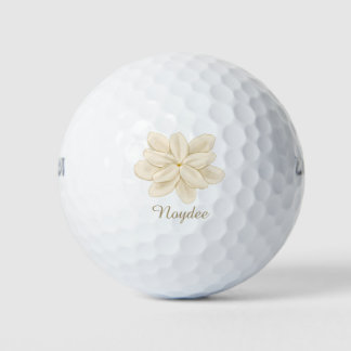 Balles De Golf Jasmine Fleur Blanche Nom Élégant