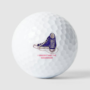 Balles De Golf Je comprends l'affectation Blue Basket Art