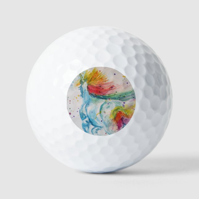 Balles De Golf Je Crois En Unicorns Sticker Rainbow Cute Girls (Recto)