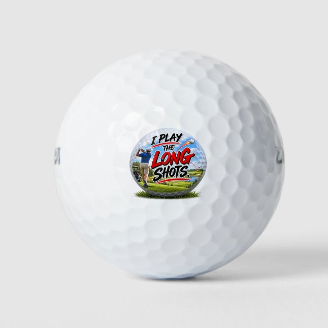 Balles De Golf Je joue les coups longs – Drôle G (Devant)