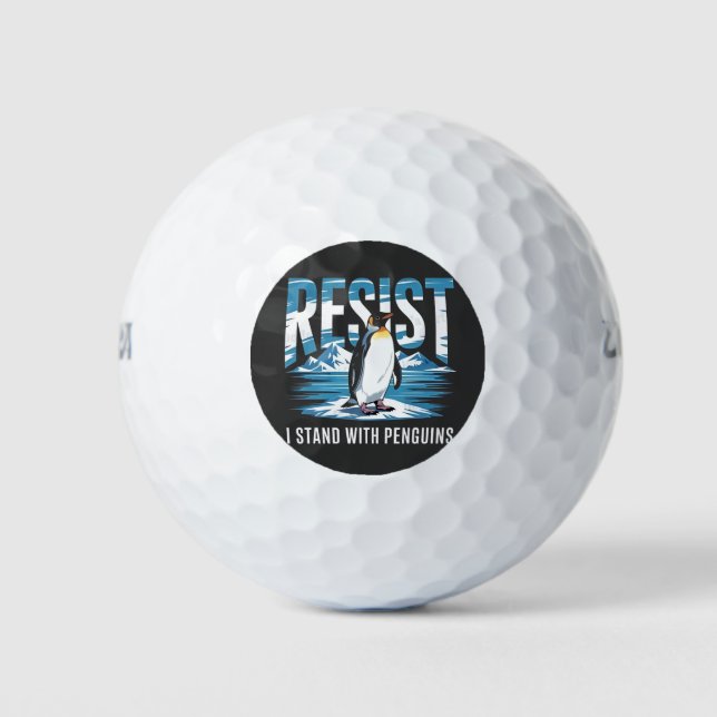 Balles De Golf Je me mets debout avec les pingouins (Devant)