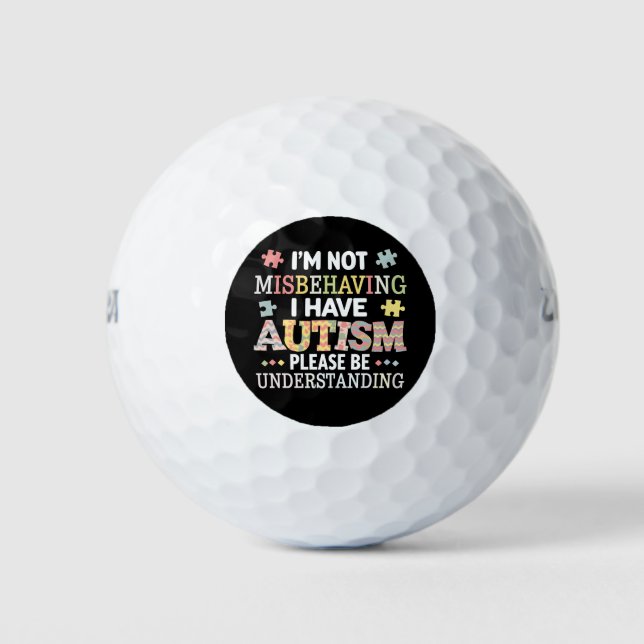 Balles De Golf Je ne me comporte pas mal, j'ai une conscience de  (Devant)