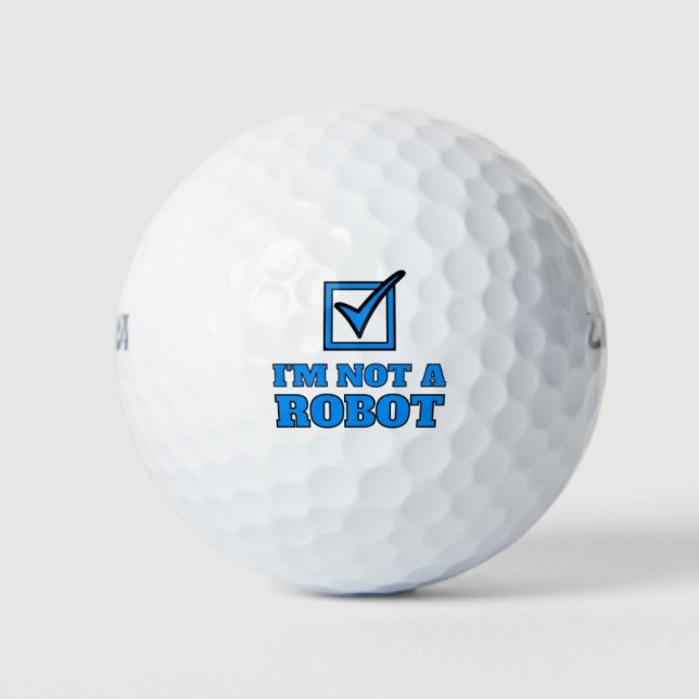 Balles De Golf Je ne suis pas un robot (Devant)