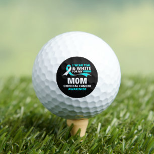 Balles De Golf Je Porte Le Sarcelle Et Blanc Ma Mère Cancer Du Co
